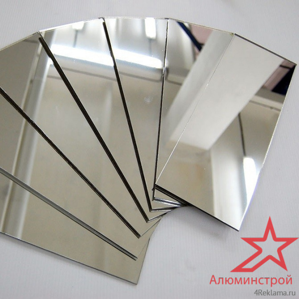 Зеркальный полистирол GEBAU 2000x1000x1 серебро